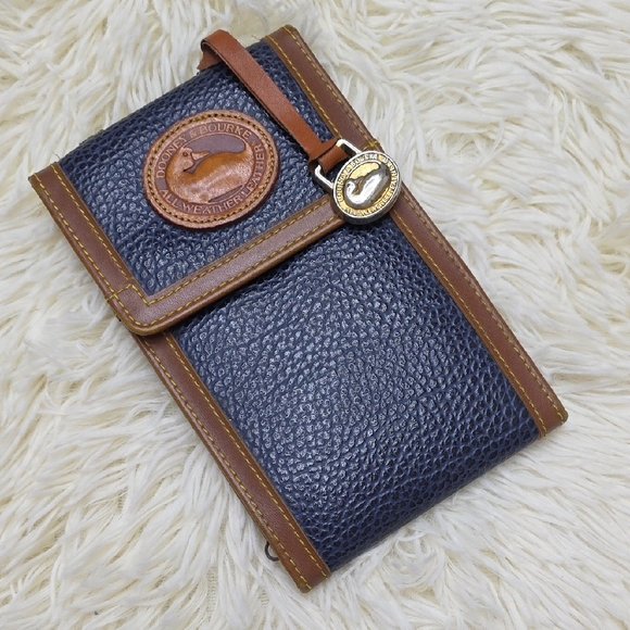 Dooney & Bourke Handbags - Dooney & Bourke Blue and Brown Leather Wallet